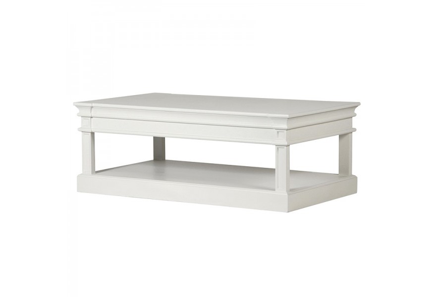 provensálský luxusní obdélníkový konferenční stolek Amarante bílý 130 cm