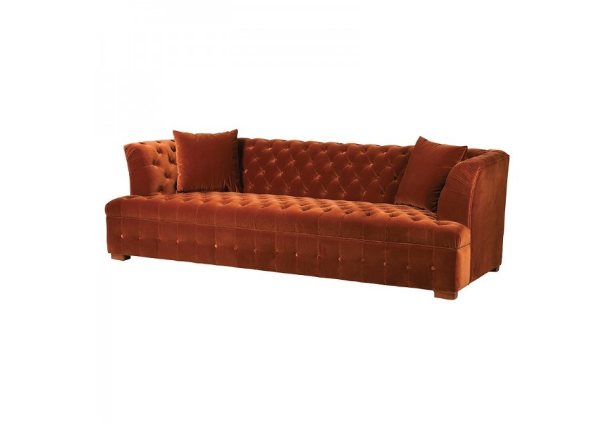 Moderní luxusní čalouněná sedačka Thien Mandarin 245cm oranžová