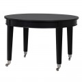 Moderní luxusní kulatý jídelní stolek Harmen černý 120 cm