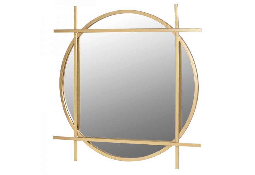Luxusní art-deco zrcadlo se zlatým designovým rámem Jeanine 97cm