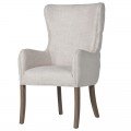 Moderní luxusní židle Karlotte krémová s opěrkami