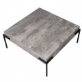 Moderní čtvercový konferenční stolek Maelynn vzhled beton šedý 83cm