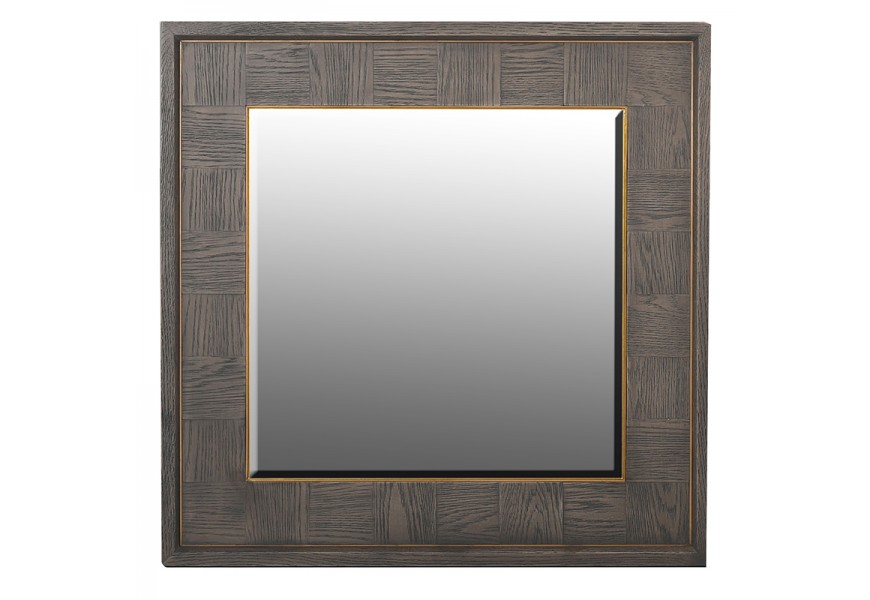 Jedinečné šedé zrcadlo Walen v retro stylu