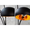 Designová jedinečná stojací lampa Five Lights černo-zlatá