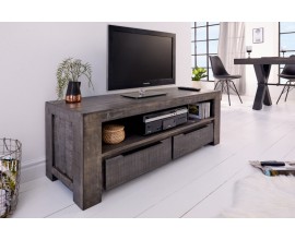 Industriální moderní TV stolek Svea v šedé barvě 130cm