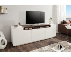 Moderní TV stolek Dalia ořech v bílé barvě 180cm