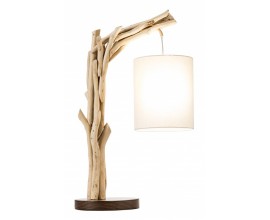 Venkovská designová stolní lampa Jada z masivu 60cm