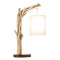 Venkovská designová stolní lampa Jada z masivu 60cm