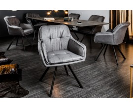 Retro kancelářská židle Dex v šedé barvě 63cm