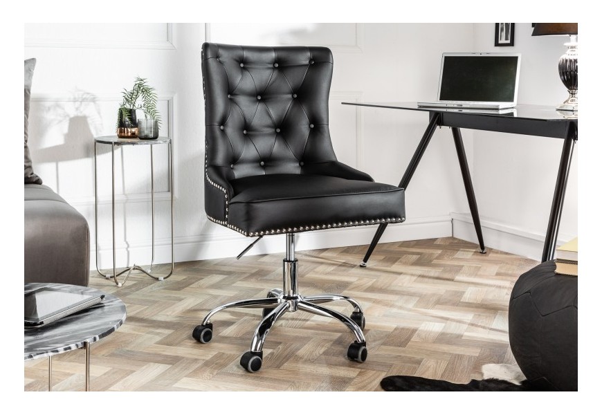 Otočné designové kancelářské křeslo Modern Secretary černé