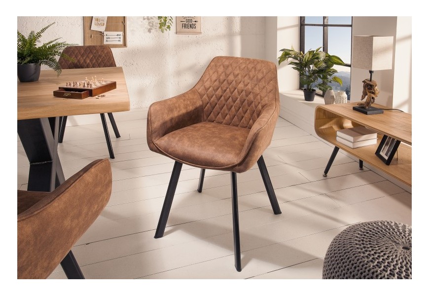 Moderní designová židle Ventura v hnědé barvě 59cm