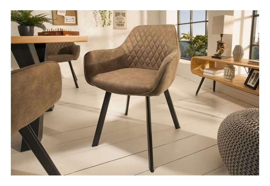 Moderní designová židle Ventura světlehnědá 59cm