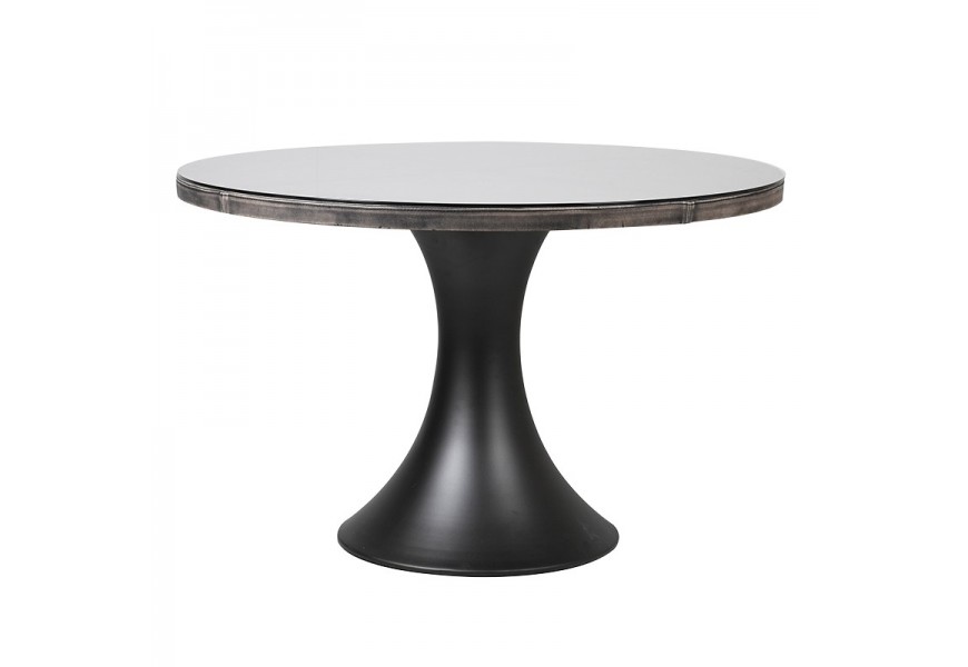 Moderní stylový kulatý konferenční stolek Lucienne 76cm