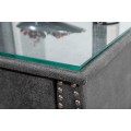 Moderní luxusní noční stolek Caledonia v šedé barvě 45cm