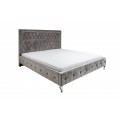 Chesterfield luxusní postel Caledonia ve stříbrné barvě 160x200