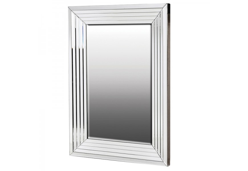 Moderní obdélníkové zrcadlo Cherell v zrcadlovém rámu 113cm