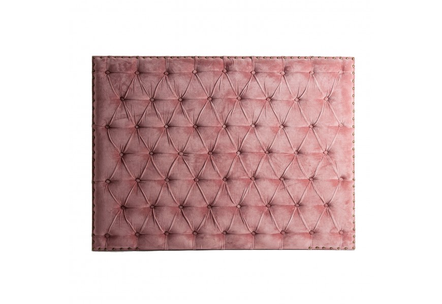 Stylové chesterfield čelo postele Alvaro v růžové barvě 160cm