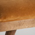 Koloniální designová lavice Alvaro v hořčicové barvě 117cm