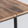 Industriální designový příruční stolek Aminta mango z masivu 55 cm