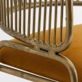 Art-deco designová jídelní židlička Eugene kovová