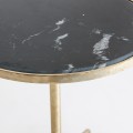 Art-deco designový kulatý příruční stolek Beadwof mramorový