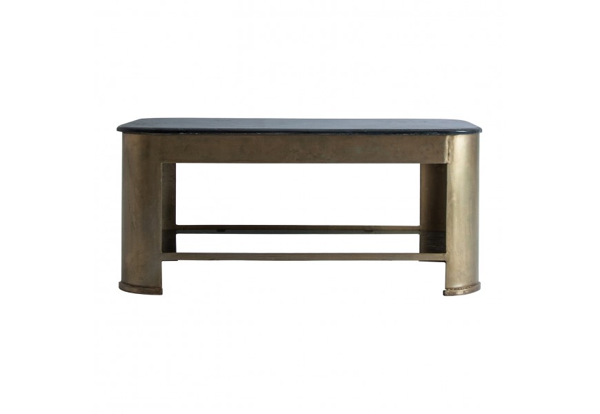 Art-deco luxusní konferenční stolek Belan mramorový 99 cm