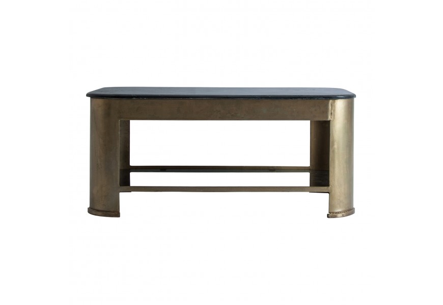 Art-deco luxusní konferenční stolek Belan mramorový 99 cm
