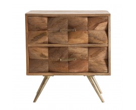 Moderní noční stolek Duran z jilmového dřeva 60cm