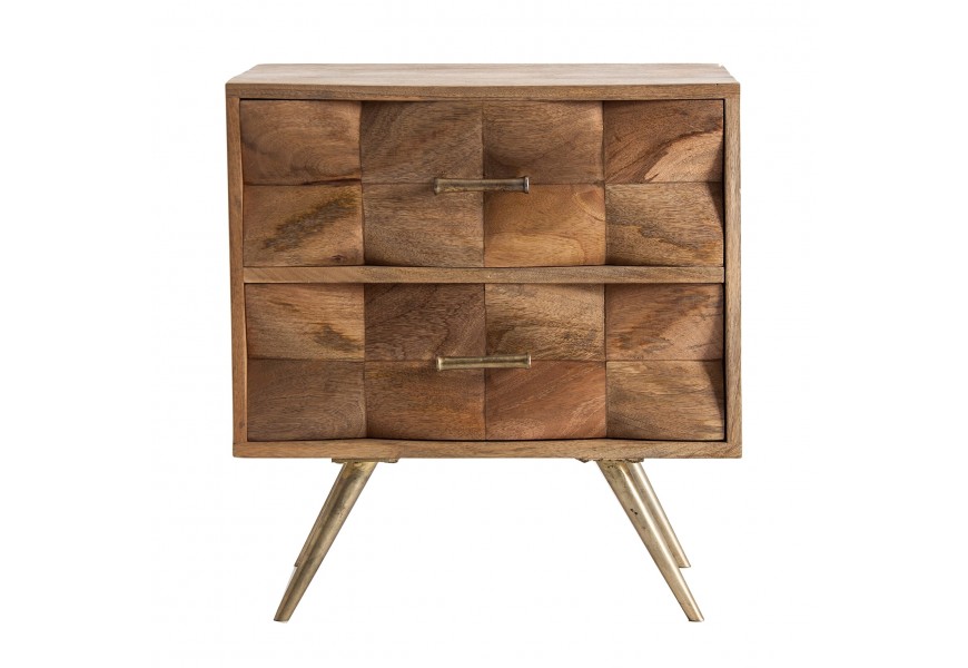 Moderní noční stolek Duran z mangového dřeva 60cm
