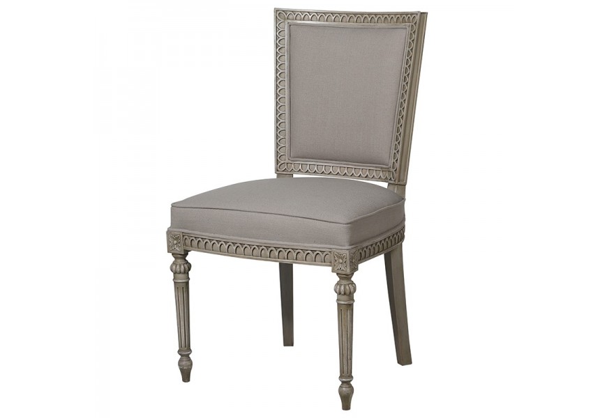 Venkovská židle Crema se šedým čalouněním 100 cm