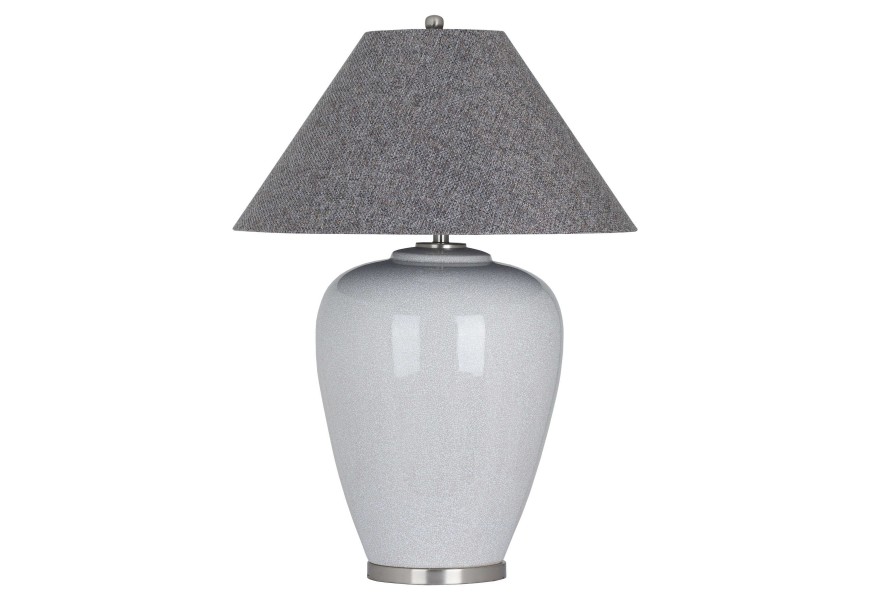 Moderní designová keramická lampa Eldrico šedá 108 cm