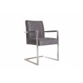 Industriální designová retro židle inspirativní šedá 90cm, stříbrný rám