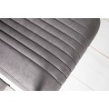 Industriální designová retro židle inspirativní šedá 90cm, stříbrný rám