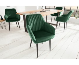 Retro stylov&eacute; křeslo Null 84cm zelen&eacute; s područkami