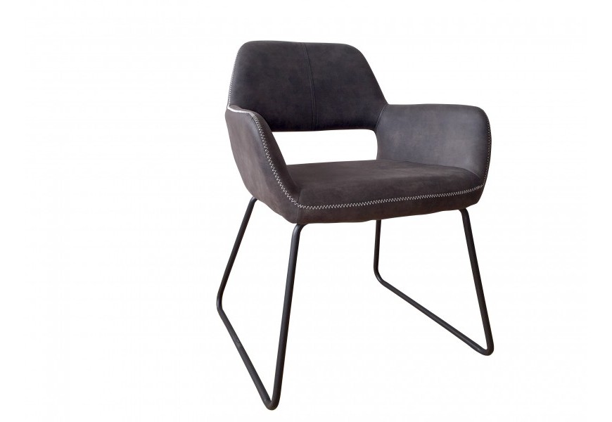 Retro designov&aacute; &scaron;ed&aacute; židle Pala s područkami 79cm