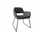 Retro designov&aacute; &scaron;ed&aacute; židle Pala s područkami 79cm