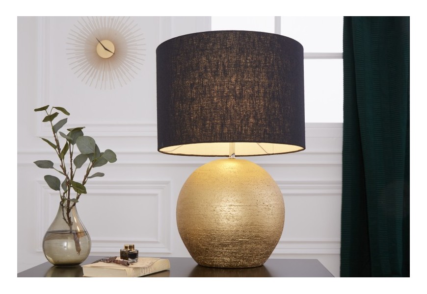 Art-deco designov&aacute; keramick&aacute; stoln&iacute; lampa Isla 57cm
