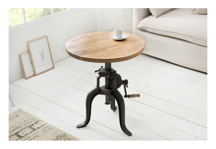 Industriální příruční stolek Steele Craft 50cm mango