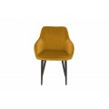 Retro stylové křeslo Null 84cm hořčičné s područkami