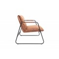 Retro designové křeslo Olympus 79cm z ekokůže hnědé