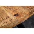 Kulatý jídelní stůl Steele Craft 120cm hnědý z masivního dřeva
