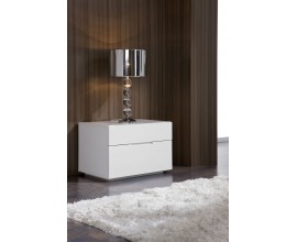 Lesklý moderní noční stolek Napoleone 40cm bílý