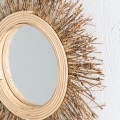 Designové zrcadlo Plythe v bambusovém rámu 33cm