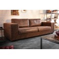 Designová kožená dvoj sedačka Melton 220cm vintage hnědá