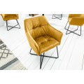 Modern&iacute; designov&eacute; křeslo Armlehne ve žlut&eacute; barvě