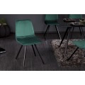Moderní designová židle Hartlepool Emerald sametová