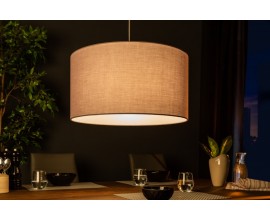 Designová kulatá závěsná lampa Cherire 50cm šedá