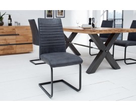 Designová industriální jídelní židle Gristol šedá