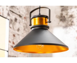 Industriální designová závěsná lampa LUZ IV černá 37cm