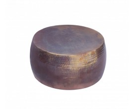 Luxusní industriální kulatý konferenční stolek Hammerblow hliník 60 cm
